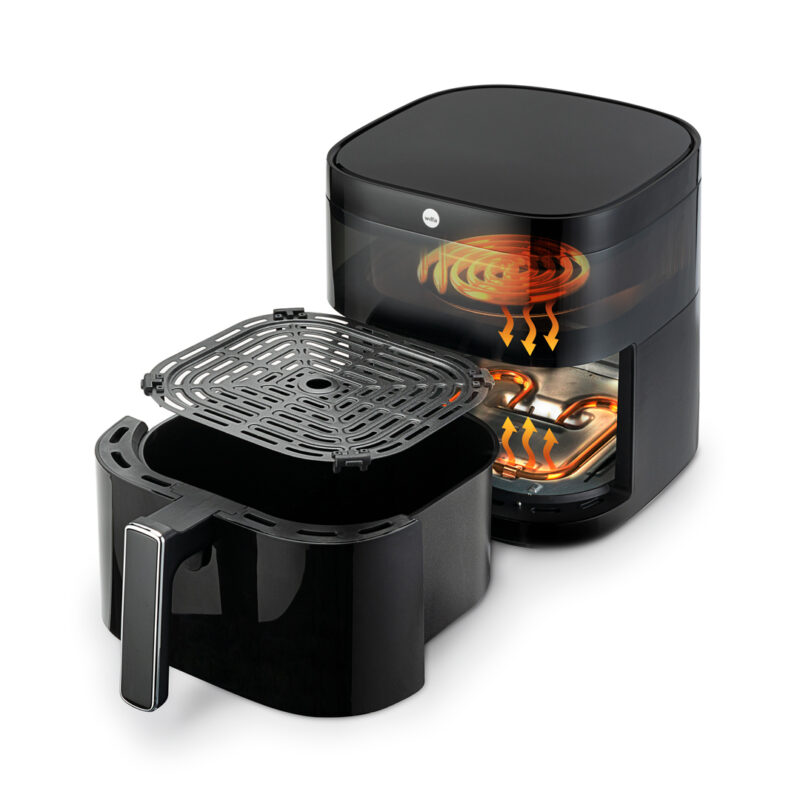 Air fryer_Dualfry_AFD-60B_Angled_Seperate_Heating-element_Flat